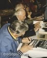 Kenneth Wallis signing autographs at Pinewood Film Studios in 1990
