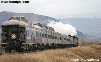 Engine and passenger carriages