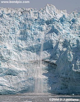 ice fall off hubbard glacier