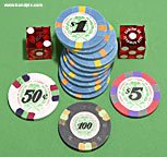 James Bond poker chips and dice