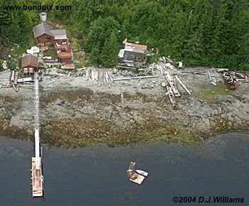 Aerial view of the landscape near Ketchikan Alaska