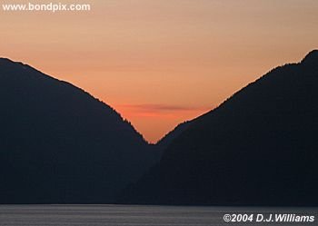 Sunrise over the Inside Passage Alaska