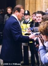 Former James Bond 007 actor Sir Roger Moore