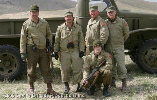 Photoshoot for 'Devils Brigade' at Fort Harrison Helena Montana on 4th May 2006