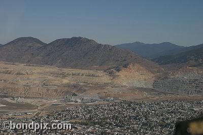 Aerial views over the Deer Lodge valley, Deer Lodge, Anaconda and Butte in Montana