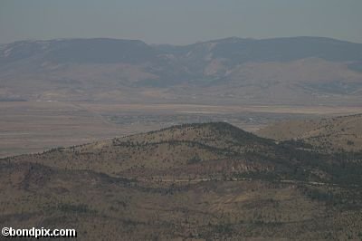 Aerial views over the Deer Lodge valley, Deer Lodge, Anaconda and Butte in Montana