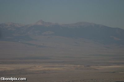 Aerial views over the Deer Lodge valley, Deer Lodge, Anaconda and Butte in Montana