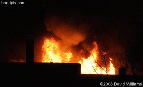 Fire at the historic Rialto Theater in Deer Lodge Montana on November 4th 2006