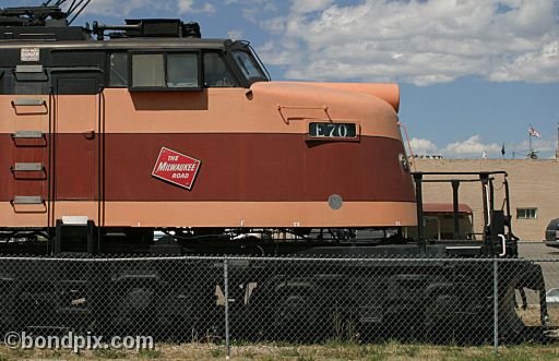 Deer Lodge Museums, Montana, Little Joe train engine E70 from the Milwaukee Railroad