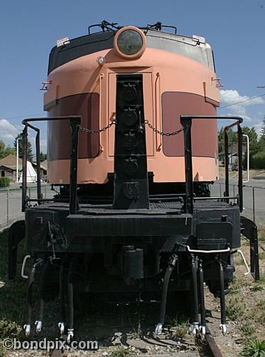 Deer Lodge Museums, Montana, Little Joe train engine E70 from the Milwaukee Railroad