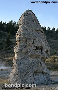 The monolith at Mamooth Hot Springs, Yellowstone Park