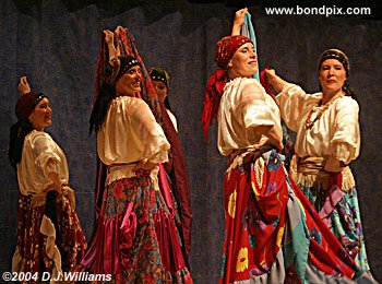 colorful costumes of the russian dancers