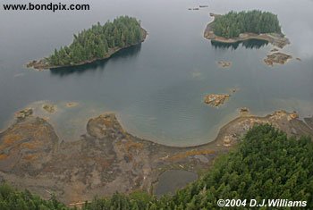 alaskan island from the air